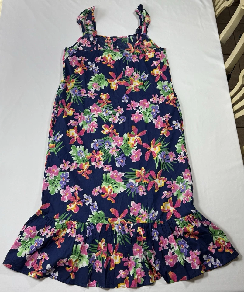 Nuevo con etiquetas Camisón Ralph Lauren Floral Césped Flutter-Correa Talla M Foto 3 de 4
