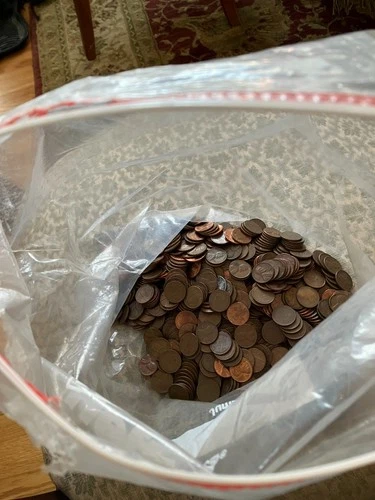 1,400 Lincoln Pennies, 1912-1989, some wheat, some Indian Head, some 1943 steel.