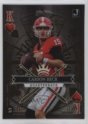2023 Wild 5 Card Draw Stacked Deck Black Rainbow Foil 1/1 Carson Beck 0rd2