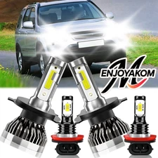 For Honda CR-V 2002-2014 LED Headlight Kit Hi Low+Fog Light Bulbs 6000K White
