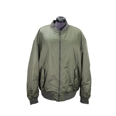 Gap Bomber Jacket Men's XL Green Satin Full Zip Relaxed Fit Casual Outerwear