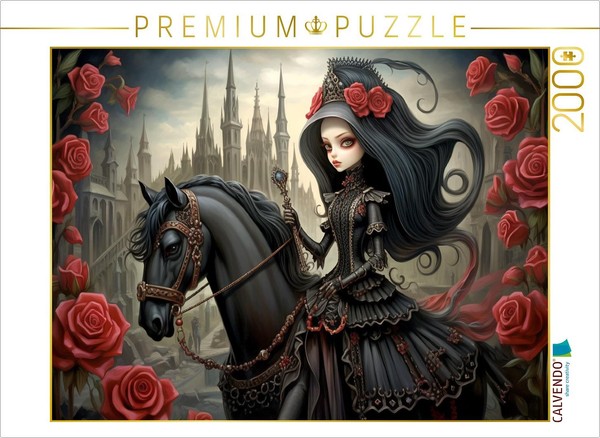 Calvendo Puzzle Gothic Queen With A Horse | 2000 Pieces, Finished Size 35.4 × 26-image