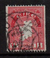 IRELAND GVI SG112c, 1d carmine, FINE USED. Cat £25. Coil PERF 15 x IMPERF