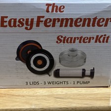 The Easy Fermenter Starter Kit Includes 3 Patented Airlock Lids 3 Weights 1 Pump