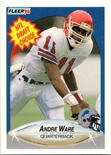 Andre Ware #103 1990 Fleer Rookie Card Detroit Lions. rookie card picture