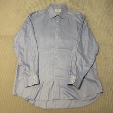 Charles Tyrwhitt Classic Fit Dress Shirt 18 37 Blue 100 Cotton