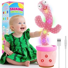 Rechargeable Dancing Talking Cactus Toy Mimics Back, Mimicking Singing Cactus...