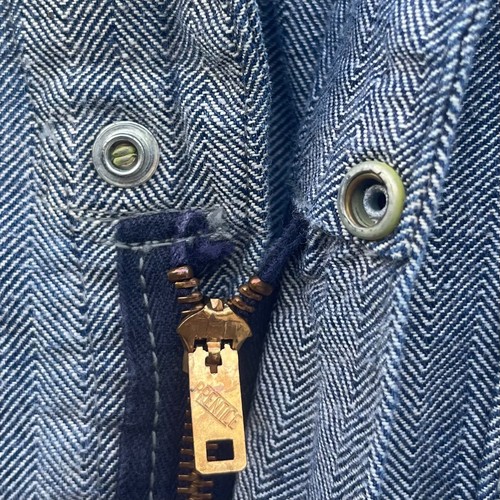 Vintage Casey Jones Overall 42 kurz blau Fischgrät sanforisiert Mechaniker - Bild 7 von 17