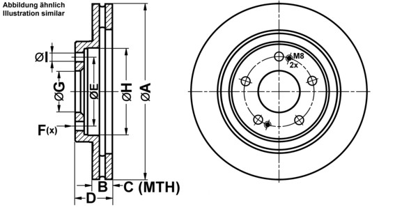 ATE Bremsscheiben Ø285Mm + BremsbelÄGe Vorne FÜR Mitsubishi Pajero Pinin-image