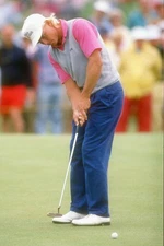 American golfer Bill Glasson putts during the day two Kemper Open - Old Photo
