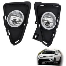 2 Pcs Front Fog Lights Assembly Left and Right Side Replacement for RAV 4 2016