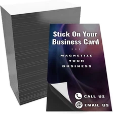 Durable, Flexible 3.5X2 in Magnetic Business Card 100 Pk. DIY Custom Magnet with