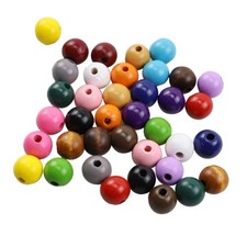 Environmental Round Beads Large Hole Wooden Spacer Beads for DIY Crafting