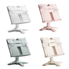 Folding Bookstand Angles Height Adjustable Reading Book Holder with Page Clip