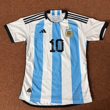 Adidas Argentina 2022 Authentic Home Jersey Messi 10 HEAT.RDY Blue White Men L