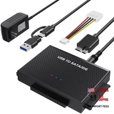 Hard Drive Reader USB 3.0 to SATA IDE Adapter, IDE SATA to USB Type C