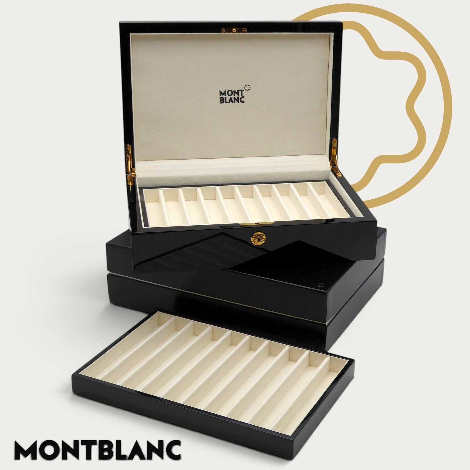 Montblanc Collectors Box 20 Stifte in Limited Edition - Holz Flachlack schwarz