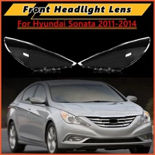 Pair Headlight Headlamp Lens Cover Shell For Hyundai Sonata 2011-2014 Left+Right
