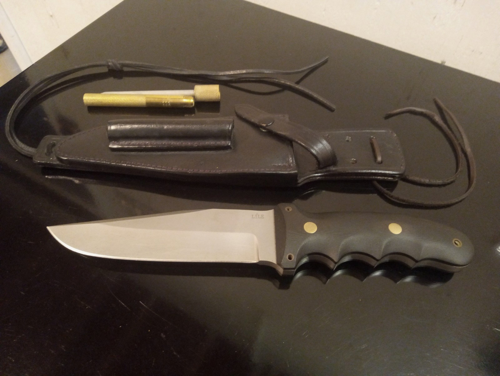 Collectors!! Rare vintage JIMMY LILE *Grey Ghost* 11.5'' Attack Knife w/ Sheath