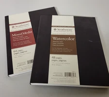 Strathmore Softcover Art Journal 7.75x 9.75 Mixed Media & Watercolor Paper Lot 2