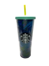 Starbucks Metallic Leaves & Hawaii Tropical 24 oz Tumbler