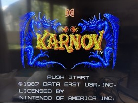 Karnov Nintendo NES Authentic Game Cartridge Tested Working