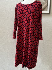 Michael Kors Dress XL Classic Pattern Flattering Stretch Fit Knee Length EUC