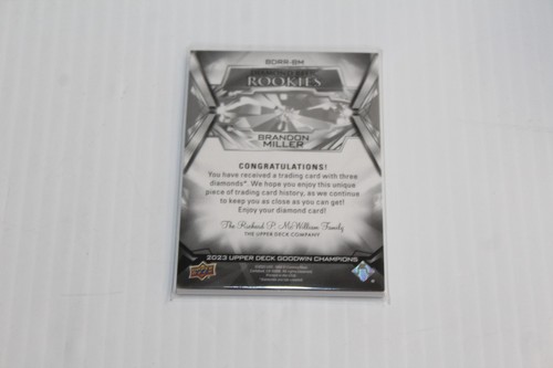 2023 Goodwin Champions Black Triple Diamond Relic Rookies /99 Brandon Miller RC - Picture 9 of 16