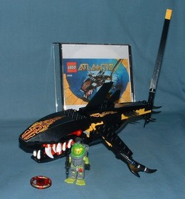 ATLANTIS, GUARDIAN OF THE DEEP SET 8058 & WRECK RAIDER 8057 - LEGO - 2010 - USED