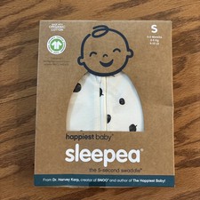 Happiest Baby Sleepea Sleep Sack - 100% Organic Cotton Baby Swaddle - Small