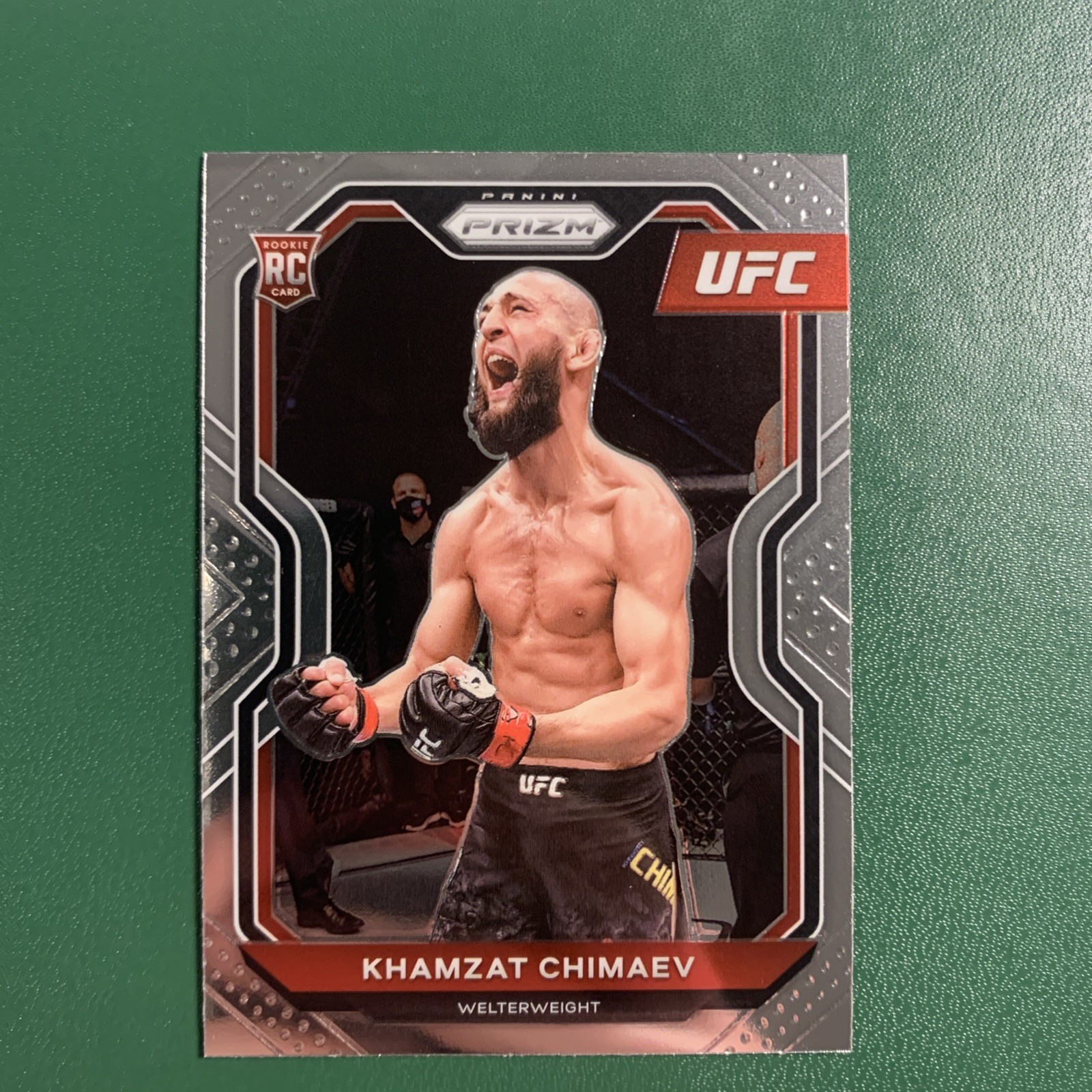 2021 Panini PRIZM UFC Khamzat Chimaev Rookie RC CHAMP #7 (1)