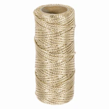 1.5mm Metallic Bakers String, Metallic Bakers Twine, Rose Gold, 27Yards