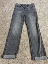 Levi's 314 Shaping Straight Jeans Womens 28 Gray Charcoal Denim Mid Rise Fit