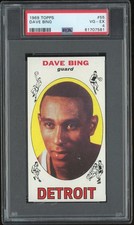 Dave Bing 1969-70 Topps Rookie Card #55 Detroit Pistons PSA 4. rookie card picture