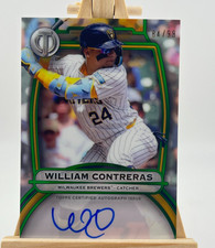 2025 Topps Tribute William Contreras Auto Green Parallel 84/99 Milwaukee Brewers