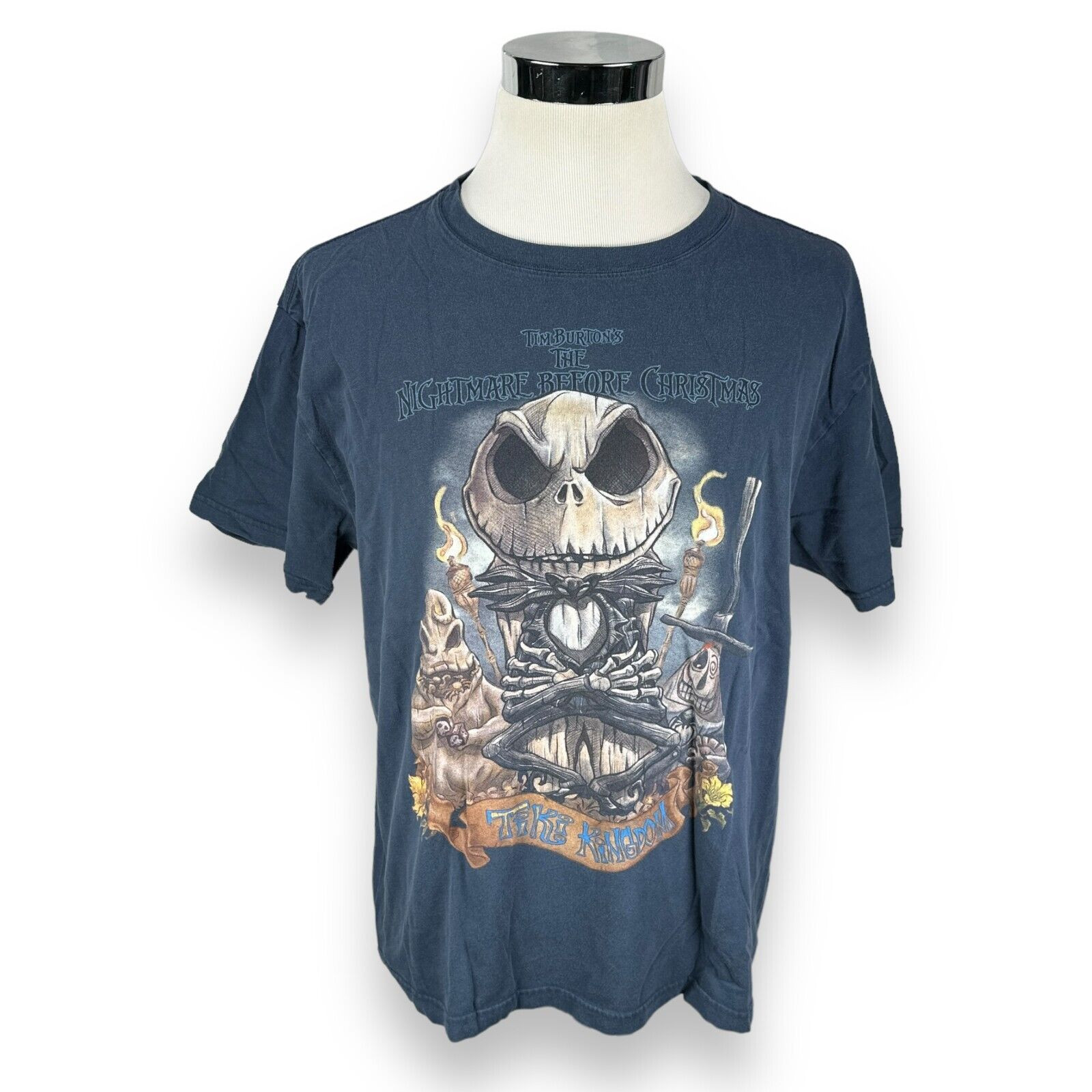 ALTRA Nightmare Before Christmas Walt Disney Studios T Shirt Men's XL Jack Tee Blue