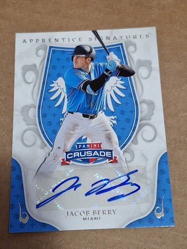 2024 JACOB BERRY PANINI CROCIATA AUTOGRAFATA AUTO ROOKIE CARD RC #AS-JBY MARLINS - Foto 1 di 3