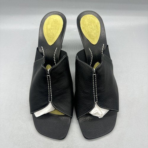 SESTO MEUCCI - Size 10 M Italy Black Leather Open Toe - Picture 2 of 8