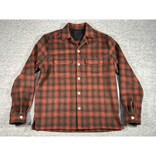 AllSaints Bernstadt Flannel Shirt Mens Medium Plaid Long Sleeve Button-Up