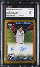 2024 Chrome #AC-JY Jacob Young Gold Wave Auto rookie 50/50 CGG 10