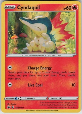 Pokemon Cyndaquil Holo Promo SWSH: Sword & Shield Promo Cards SWSH221 NM
