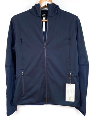 Lululemon Men's Medium ''Velocity'' Jacket w/ Hood, Water Resistant, Inkwell NWT