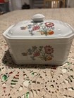 vintage Lourioux Le Faune museum of modern art floral dish with lid floral motif — photo 2
