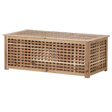 Brand New Ikea HOL Acacia Storage Table with Lid, Wood,98x50cm,Multi Purpose Use