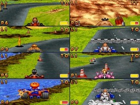 SEGA SATURN racing game STREET RACER German PAL 8-player mode Motoball...