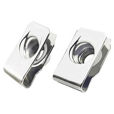 1/4"-20 Regular Extruded U-Nut, U-Style Clip-On Nuts, 1/4-20, Silver