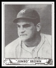 Jumbo Brown 1986 Play Ball REPRINT Baseball Card #154 (NM)