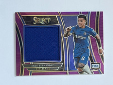 2023-24 Panini Select FIFA Jumbo Swatches Enzo Fernandez Purple Prizm /49 (DW)