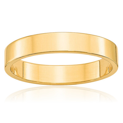 10K massives Gelbgold flach 4mm klassisch schlicht Ehering Ring poliert,