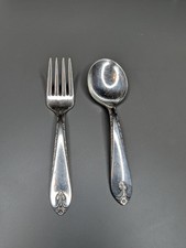 Wm Rogers Son International Silver IS Exquisite Silverplate Baby Spoon Fork